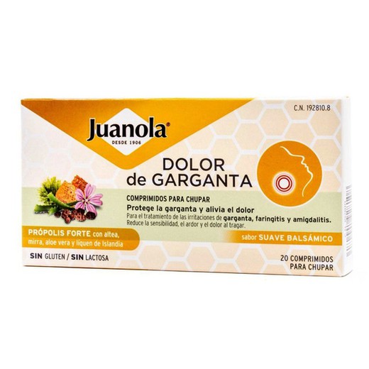 Juanola Sore Throat Propolis Forte 20 Tablets