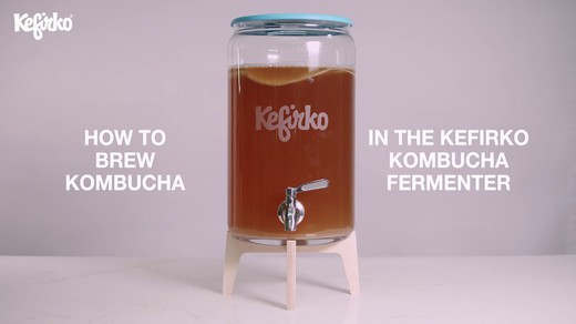 Kefirko Kombucha Fermenter 7 l Bleu + Kefirko Starter Kombucha Bio 100 ml —  Farmacia Núria Pau