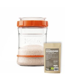 Kefirko Pack - Fermento Natural Desidratado Orgânico (15 g) + Fermentador Natural Kefirko (900 ml)