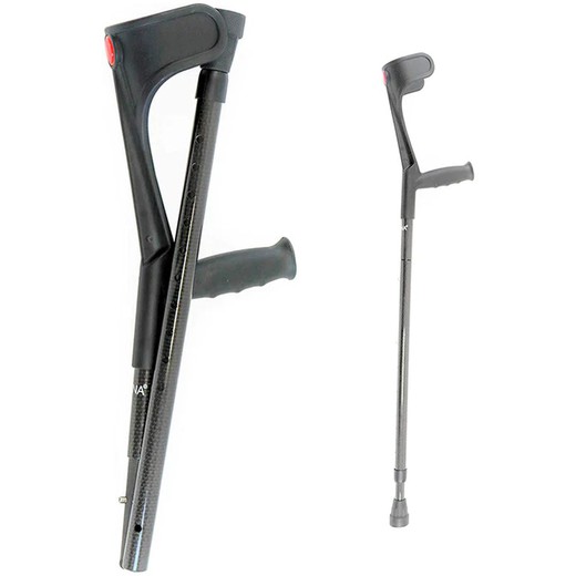 Kmina Black Adult Carbon Fiber Folding Crutch K10008 1 Unit