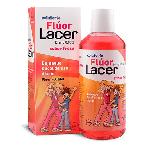 Lacer Daily Fluor Mouthwash 0.05% Strawberry 500 ml