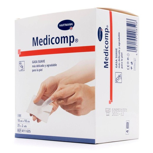Medicomp Compresses Pansements Non Stériles 10x10cm 25 u