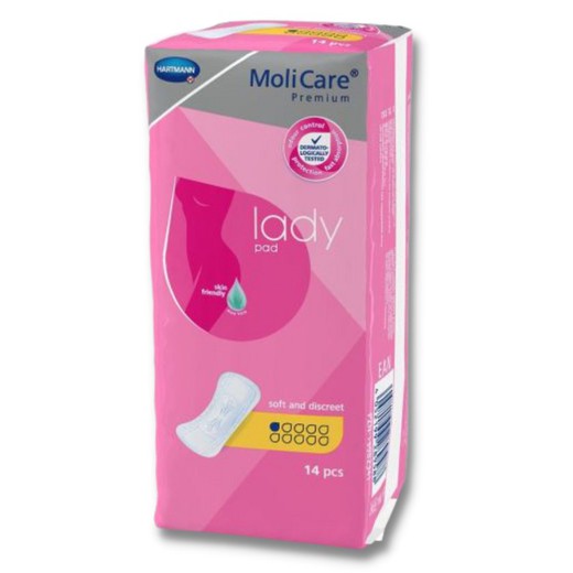 Molicare Premium Lady Compressas 1 Gota 14 Unidades