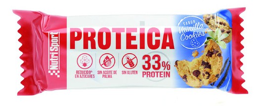 Nutrisport Protein Bar Vanilla & Biscoitos 44g