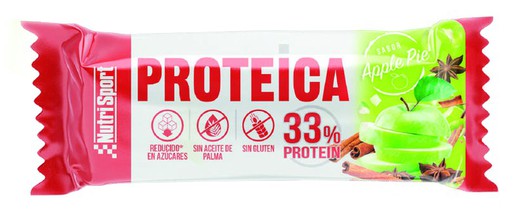 Nutrisport Tarte aux Pommes Barre Protéinée 44 g