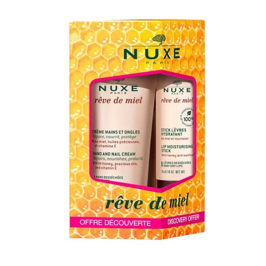Nuxe Pack Reve De Miel Nuxe Crema Manos y Uñas + Stick Labial Hidratante 30 ml