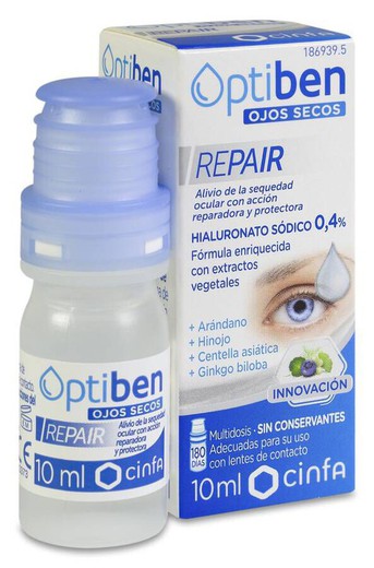 Optiben Reparador de Olhos Secos 10 ml