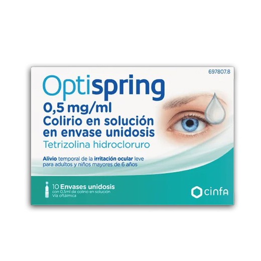 Optispring Irritation oculaire Dose unique 10 x 0,5 ml