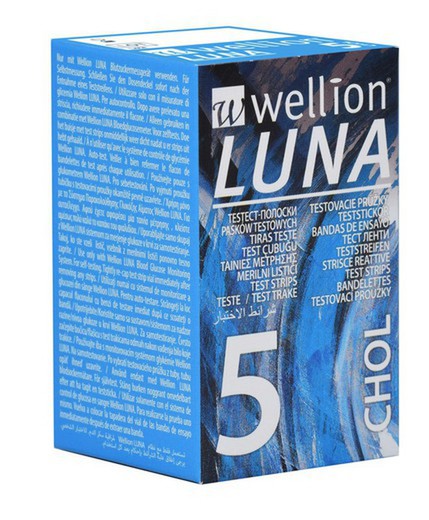 PACK Wellion Luna Medidor + Wellion Luna Colesterol 5 Tiras Reactivas