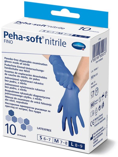 Gants Peha-Soft en Nitrile Fin Taille 10 u