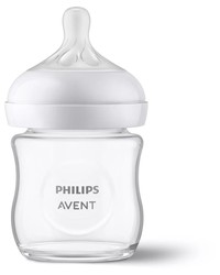 Biberon en verre Philips Avent Natural Response 120 ml Tétine T2 0 mois+ SCY930/01