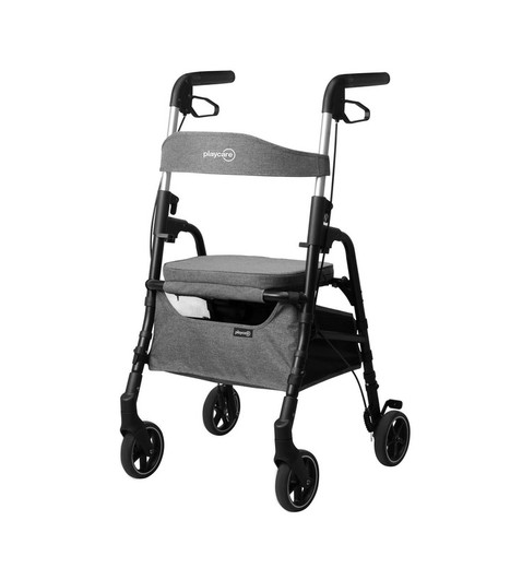 Andador dobrável Playcare com rodas cinza W4