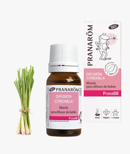 Pranarom PranaBb Huile Diffusion Citronnelle Moustiques 10 ml