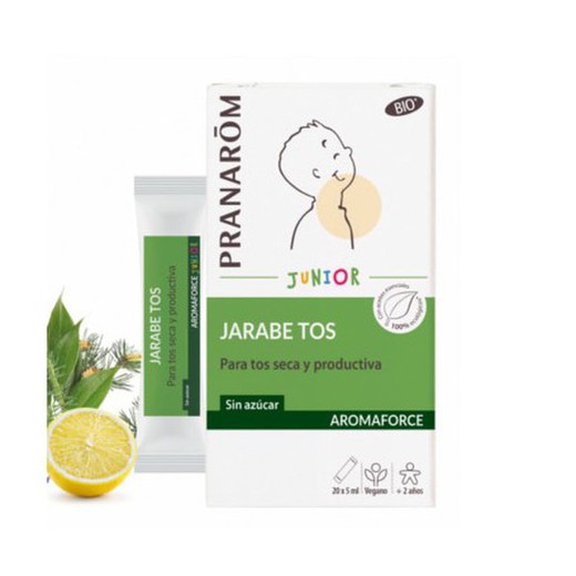 Pranarom Aromaforce Junior Enfants Sirop Toux Sèche et Productive 20 x 5 ml