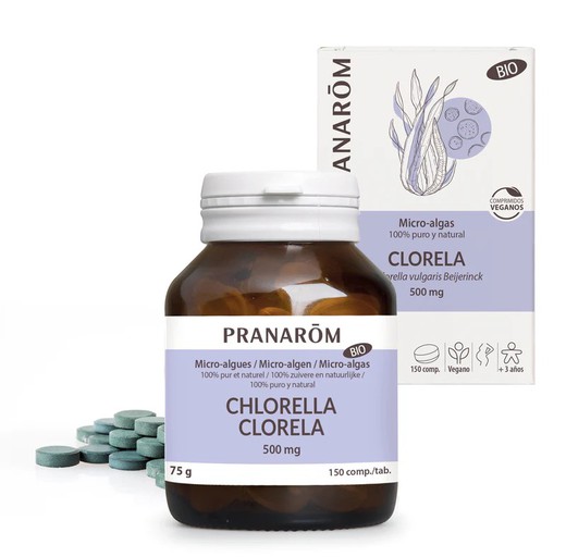 Pranarom Clorela 500 mg Bio 150 Tabletas