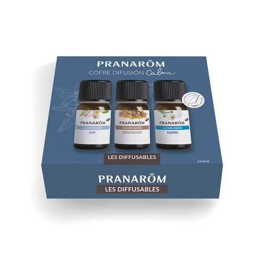 Pranarom Cofre Difusión de 3 Sinergias "Calma" 3 x 10 ml