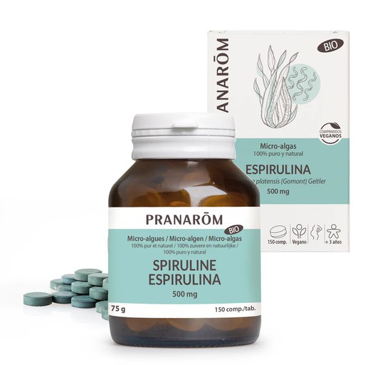 Pranarom Spirulina 500 mg Bio 150 Tabletas