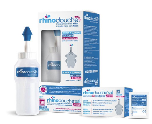 Rhinodouche Junior Irrigador Nasal Infantil + 26 Sobres Pack Inicio