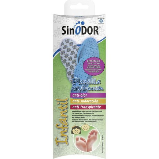 SinODOR Plantilla Anti-Sudoración Olor Infantil