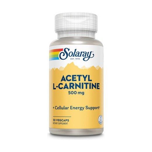 Solaray Acetil L-Carnitine 500 mg 30 Cápsulas Vegetales