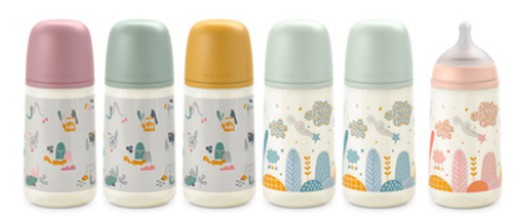 Suavinex Medium Flow Baby Bottle Prints Physiological Teat SX Pro +3m 270 ml