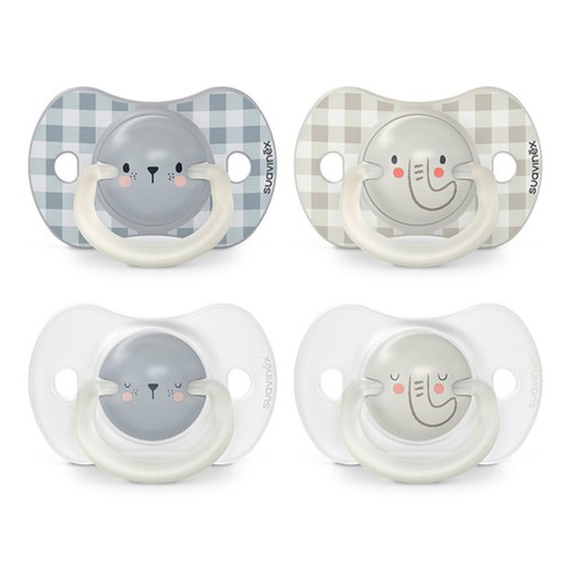 Suavinex Anatomical Silicone Pacifier Night 0-6