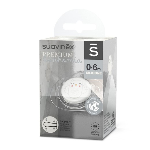 Suavinex Pacifier Premium Silicone Teat 0-6m 1u