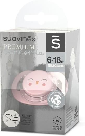 Suavinex Sucette Premium Silicone Tétine 6-18m 1u