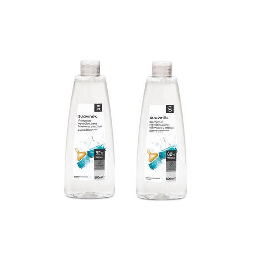 Suavinex Detergente Duplo Biberones Tetinas 2x500 ml