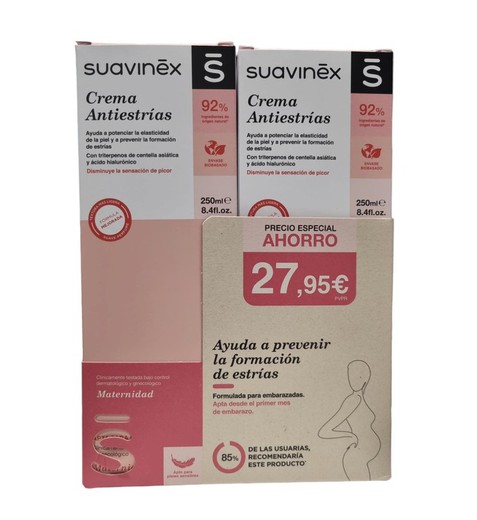 Suavinex Duplo Crème Anti-Vergetures Lot de 2 x 250 ml