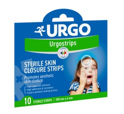 Urgo Urgostrips Puntos de Sutura Adhesivos 100 mm x 6 mm 10 Strips