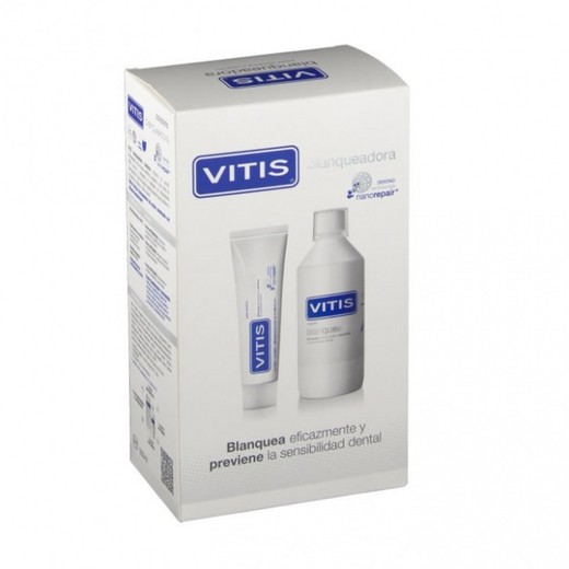 Vitis Blanqueadora Pack Pasta 100 ml + Colutorio 500 ml