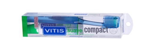 Vitis Travel Brush adulto compacto macio