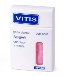 Vitis Seda Dental Suave Con Cera, Flúor Y Menta 50 M