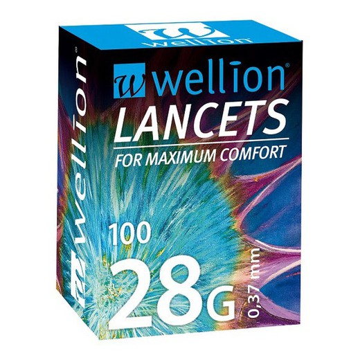 Wellion Lancetas 28G 0,37 mm 100 Lancetas (UNIVERSAL)