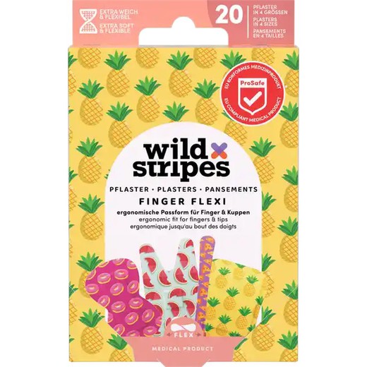 Wild Stripes Tiritas de Plastico Impermeables Food 20 Unidades