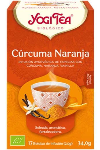 Yogi Tea Cúrcuma Laranja 17 Saquinhos