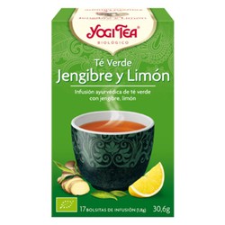 Chá Yogi Chá Verde Gengibre Limão 17 saquetas