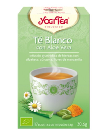 Chá Yogi Chá Branco Aloe Vera 17 saquetas