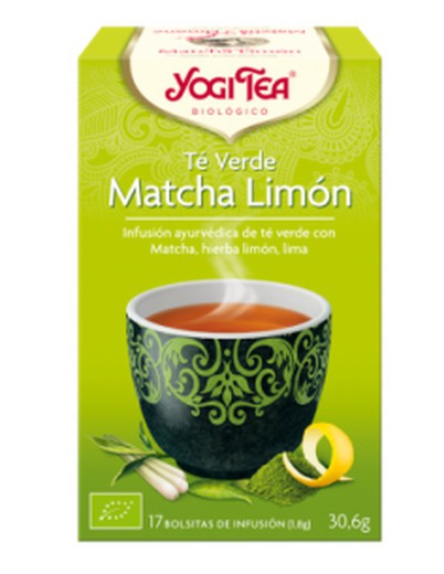 Chá Yogi Matcha Limão Verde 17 saquetas