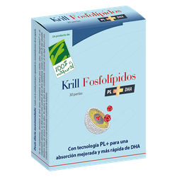 100% Natural Krill Fosfolípidos PL+DHA 30 perlas