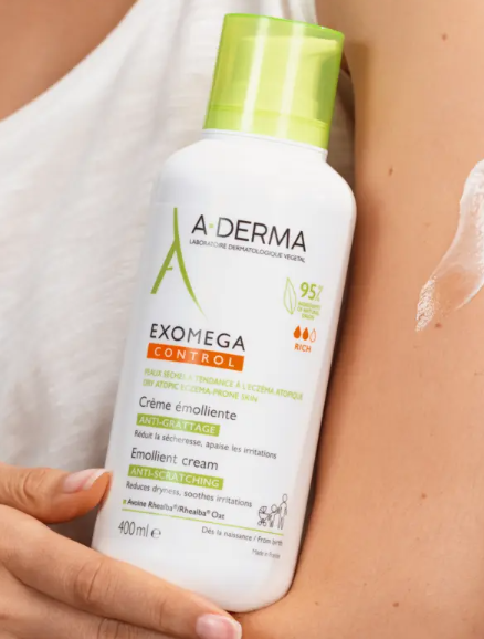 A-Derma Exomega Control Duplo Anti-Scratch Emollient Cream 2 x 400 ml