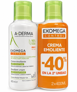 Crème émolliente anti-griffures A-Derma Exomega Control Duplo 2 x 400 ml
