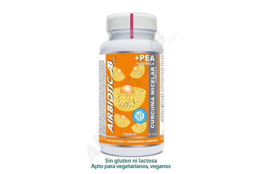 Airbiotic Curcuma Micelar + PEA Complex y Boswelia 60 Capsulas