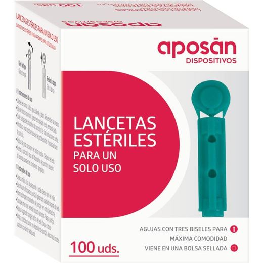 Aposan Dispositivos Lanceta Estériles 100 Lancetas