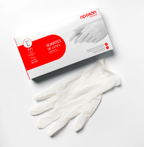 Luvas de Látex Aposan 50 Unidades