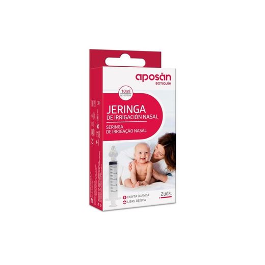 Aposan Jeringa de Irrigación Nasal con Adaptador de Silicona 2 Jeringuillas + 2 Adapatdores