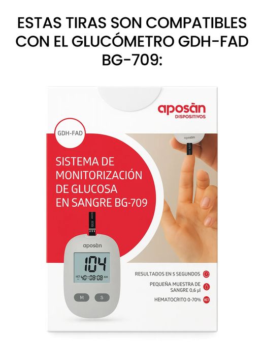 Aposán Dispositivos Tiras Reactivas de Glucosa en Sangre BS-602