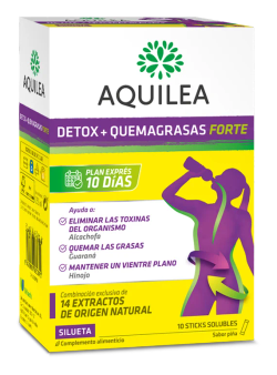 Aquilea Detox Fat Burner Forte 10 Soluble Sticks Pineapple Flavour
