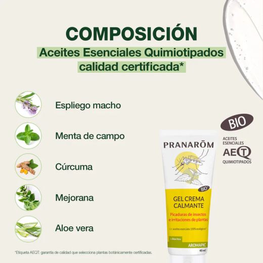 Pranarôm Aromapic Gel-Crema Calmante Picaduras BIO 40 ml